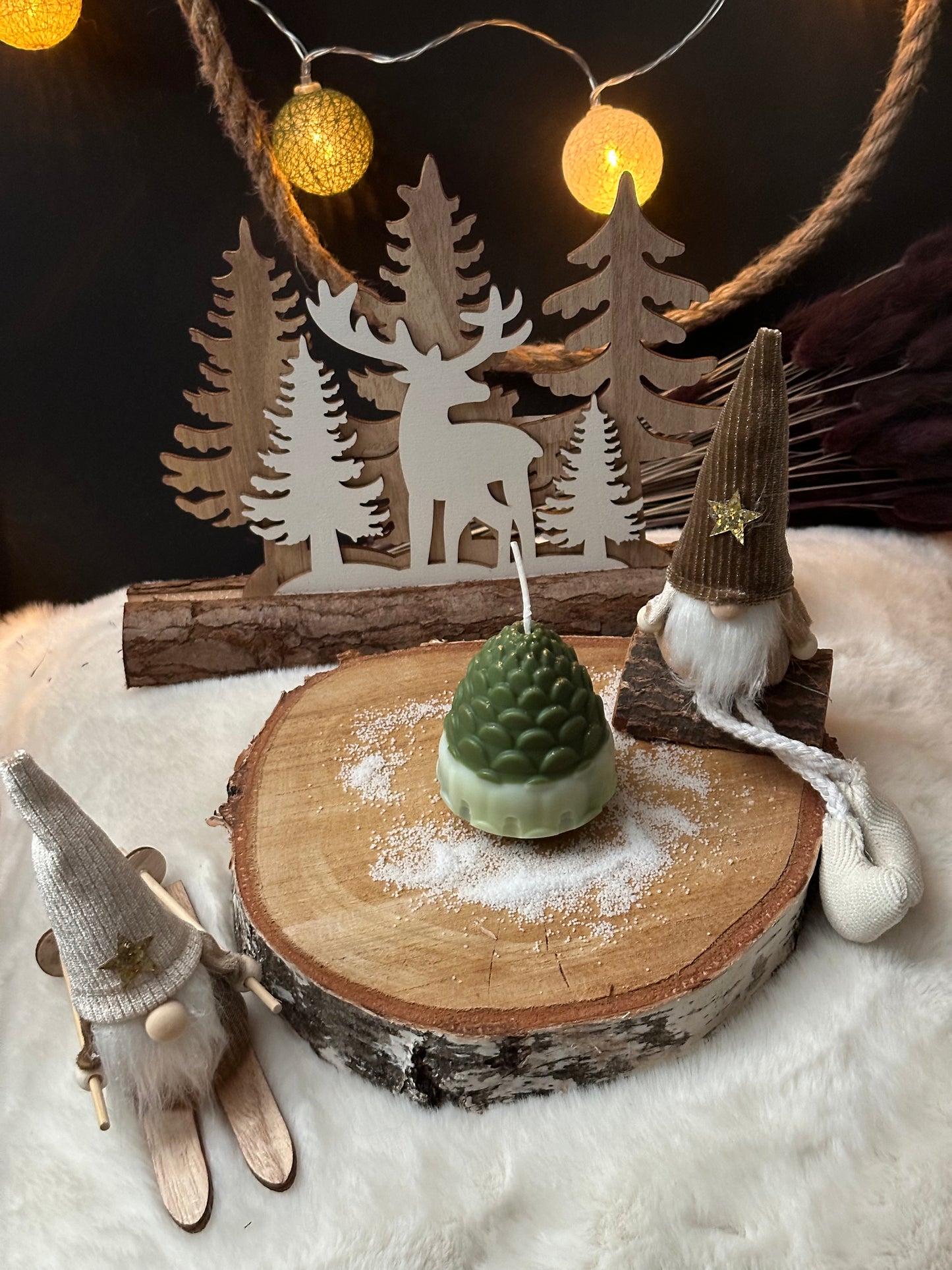 Bougie noel pomme de pain