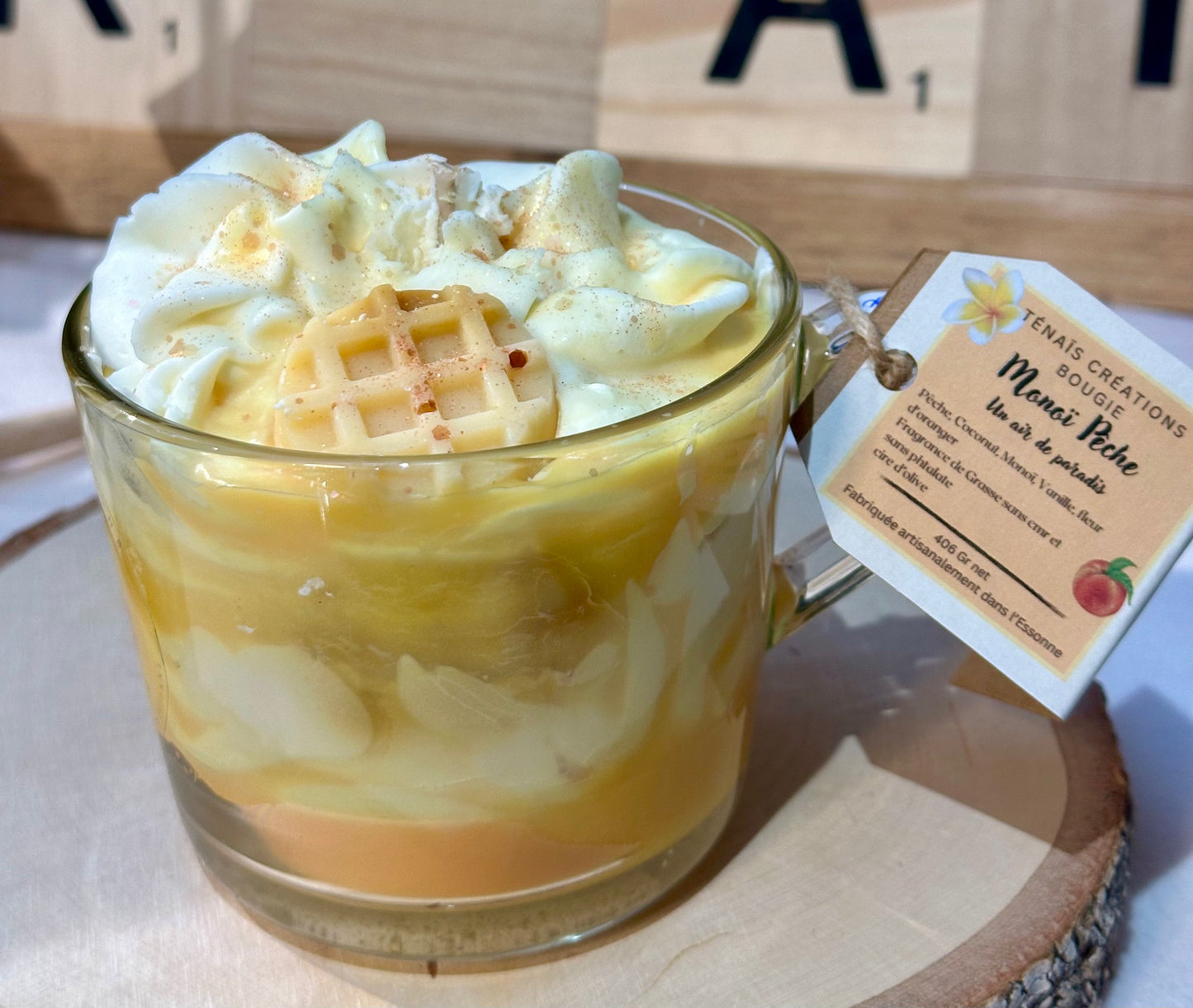 Bougies parfum Monoi Pêche