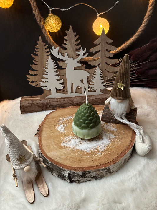 Bougie noel pomme de pain