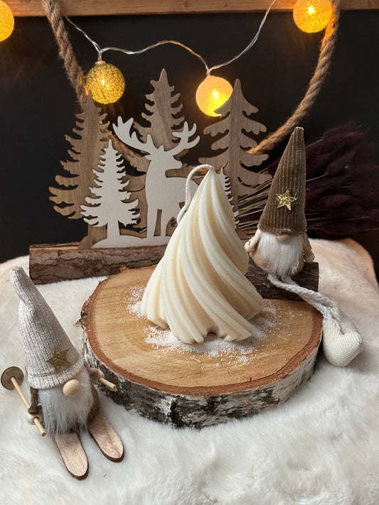 Bougie noel grand sapin twist