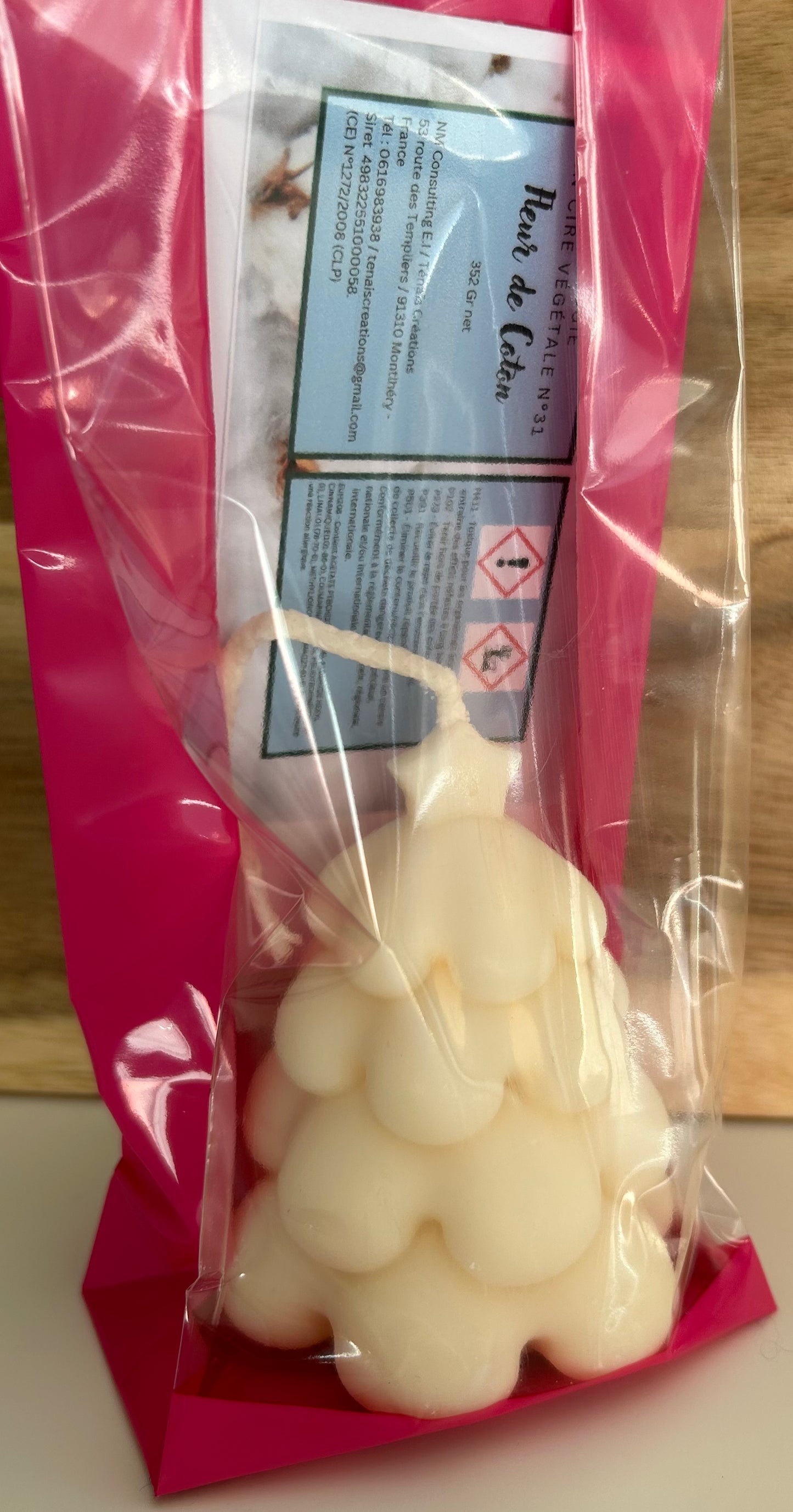 Bougie Parfumée FLEUR DE COTON – Cire d'Olive Naturelle Douceur Fraîche | Formats Originaux Fait Main