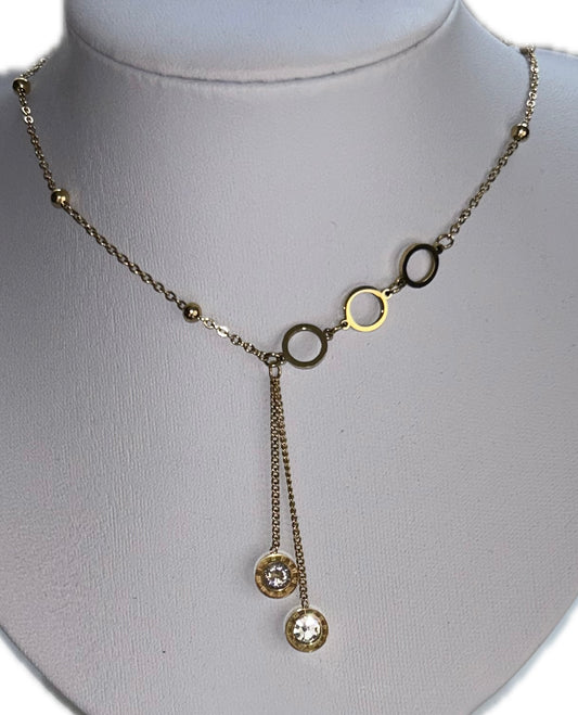 Collier Pendant NAKA – Acier Inoxydable Doré