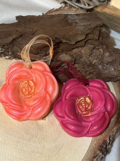 Fondant Parfumé BOIS DE ROSE – Cire d'Olive Naturelle Format Cœur | Brûle-Parfum Fait Main