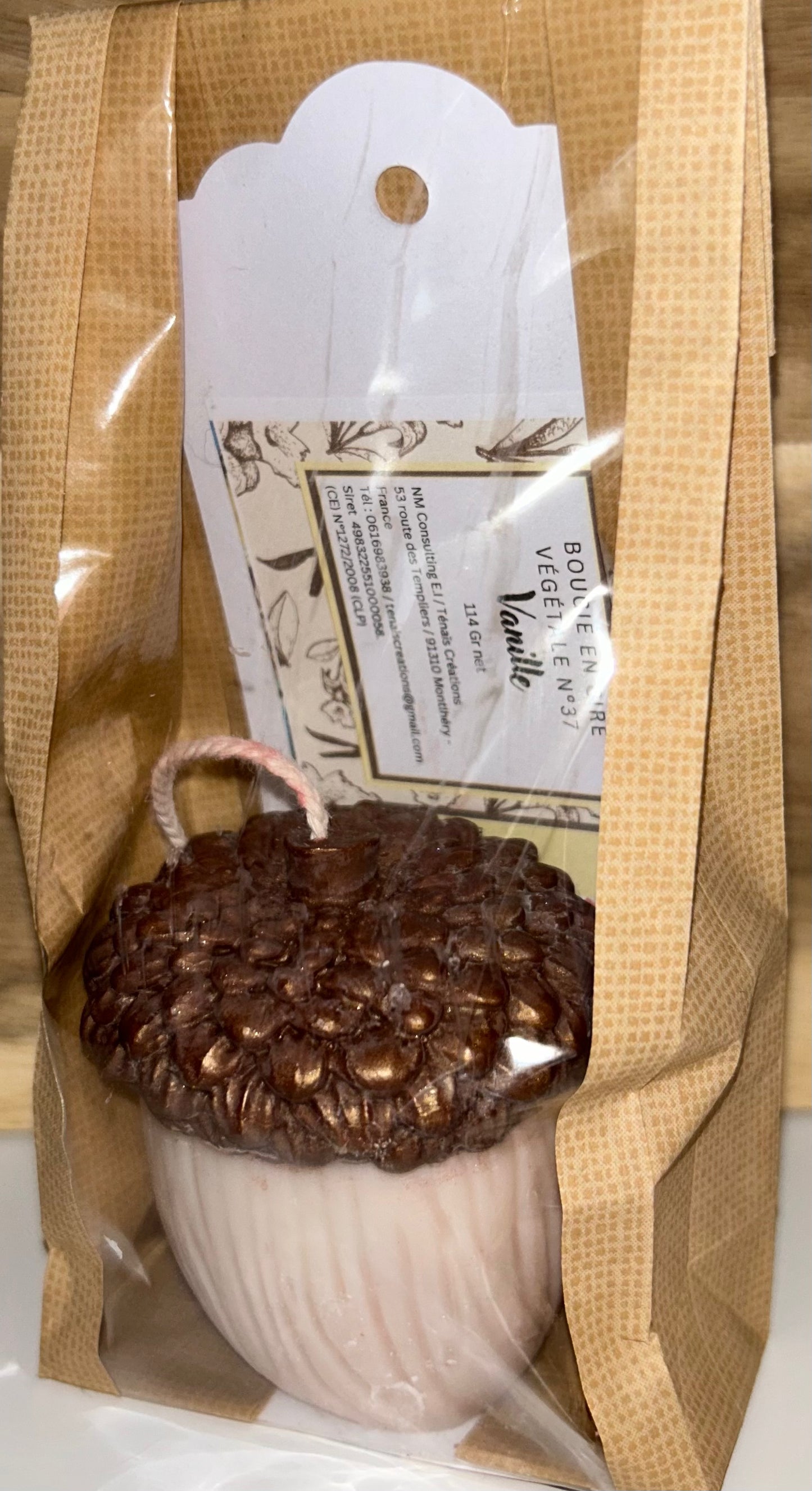 Bougie Parfumée VANILLE – Cire Naturelle Artisanale Douceur Gourmande | Formats Originaux Fait Main