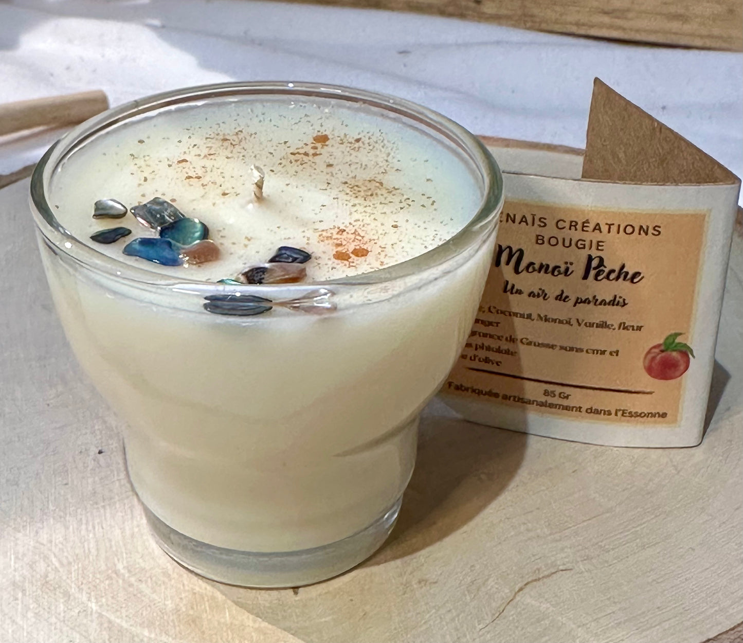 Bougies parfum Monoi Pêche