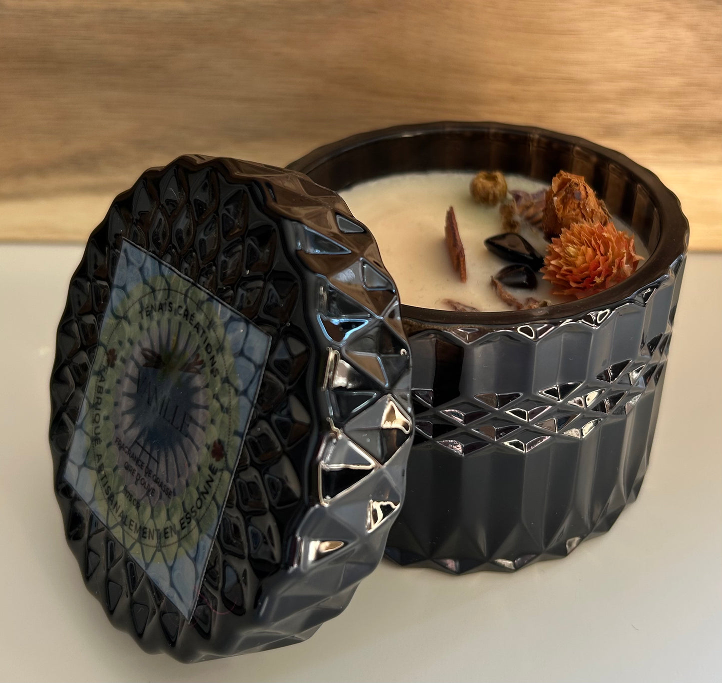 Bougie Parfumée VANILLE – Cire Naturelle Artisanale Douceur Gourmande | Formats Originaux Fait Main